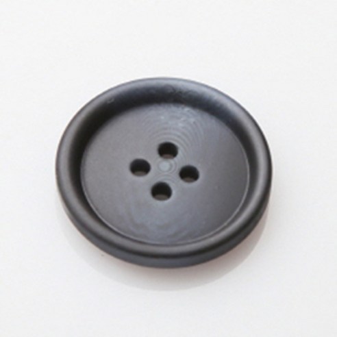 HR빅버튼 워킹 무광 단추 15mm, 블랙, 12개입