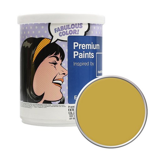 노루페인트 팬톤 외부용 실외 저광 페인트 1L, 15-0743 Oil Yellow