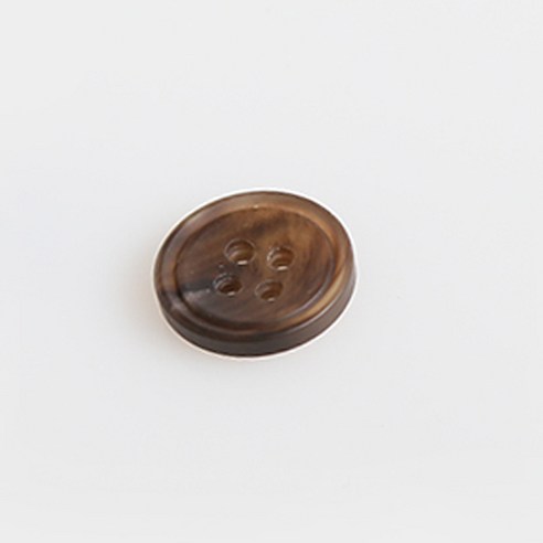 HR빅버튼 쿠바 무광 단추 18mm, 다크브라운, 4개입