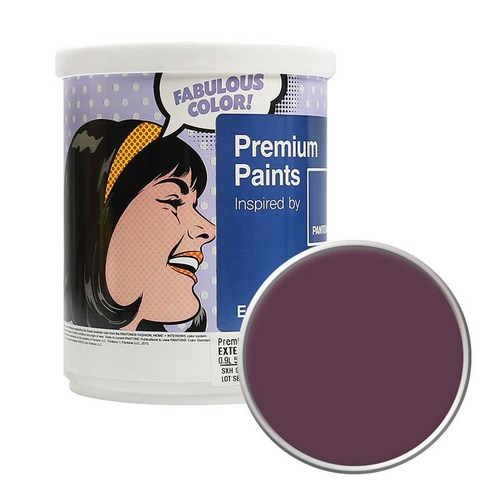 노루페인트 팬톤 외부용 실외 저광 페인트 1L, 19-1716 Mauve Wine