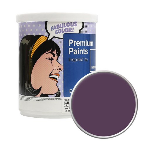 노루페인트 팬톤 외부용 실외 저광 페인트 1L, 19-3323 Deep Purple