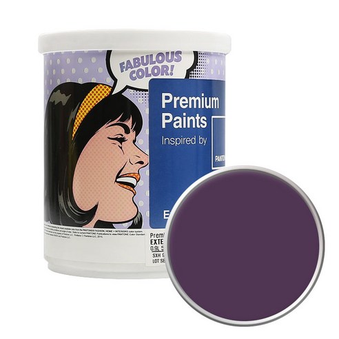 노루페인트 팬톤 외부용 실외 저광 페인트 1L, 19-3218 Plum Purple