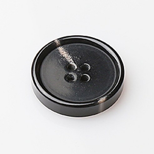 HR빅버튼 메시아 유광 단추 28mm, 블랙, 8개입