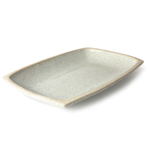 무경도자기 직사각접시, 오트밀