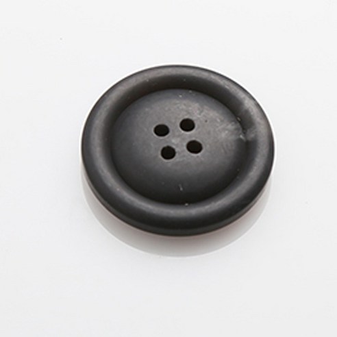 HR빅버튼 막시봉무광 단추 30mm, 블랙, 12개입