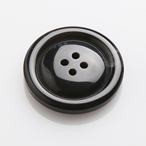 HR빅버튼 막시봉유광 단추 30mm, 블랙, 4개입