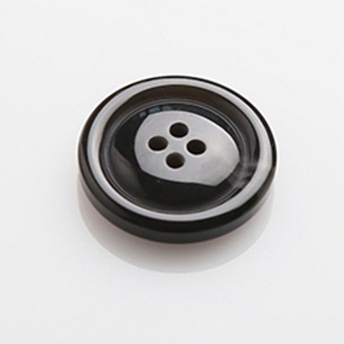 HR빅버튼 막시봉유광 단추 25mm, 블랙, 4개입