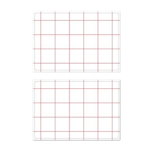 서머스트 프루티 실리콘 레드체크 테이블매트 2p, 화이트, 425 x 295 mm