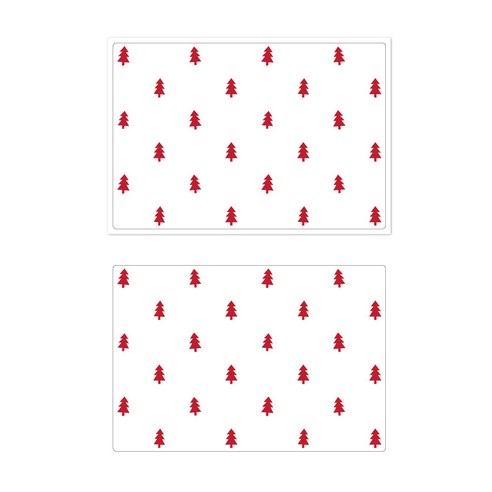 서머스트 프루티 실리콘 레드포레스트 테이블매트 2p, 화이트, 425 x 295 mm