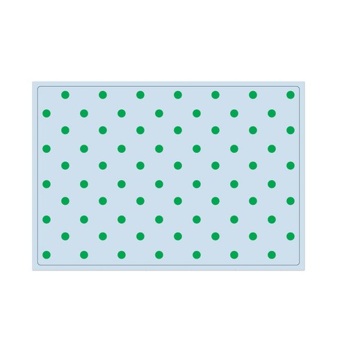서머스트 실리콘 테이블매트 그린도트, 스카이블루, 425 x 295 mm