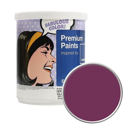 노루페인트 팬톤 외부용 실외 저광 페인트 1L, 19-2428 Magenta Purple