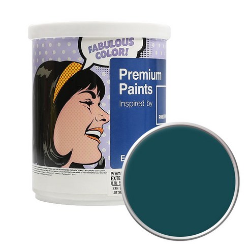 노루페인트 팬톤 외부용 저광 페인트 1L, Deep Teal 19-4914