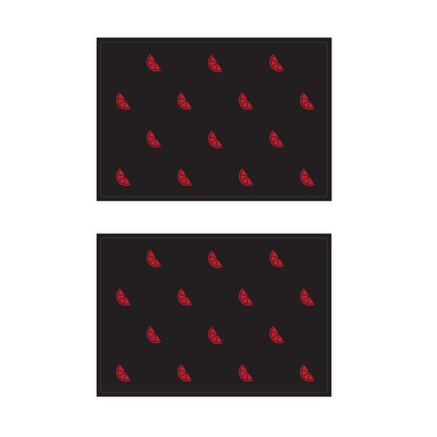서머스트 실리콘 테이블매트 RED ORANGE 2p, 블랙, 425 x 295 mm