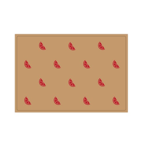 서머스트 실리콘 테이블매트 RED ORANGE, 베이지, 425 x 295 mm