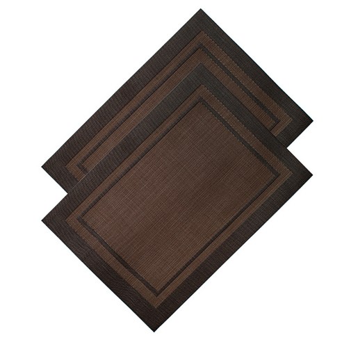 JNC 디너 하우스 식탁매트 2p, 블랙 골드, 46 x 32 cm