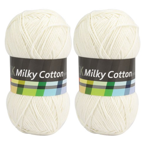 밀키코튼 뜨개실 2Ea, 1번 (바닐라)