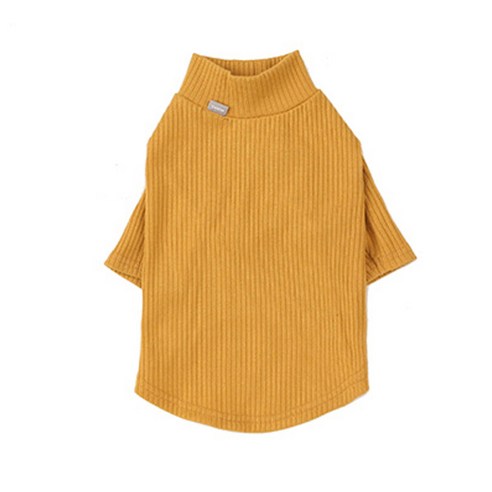 DASOM 반려견 골지 니트, MUSTARD