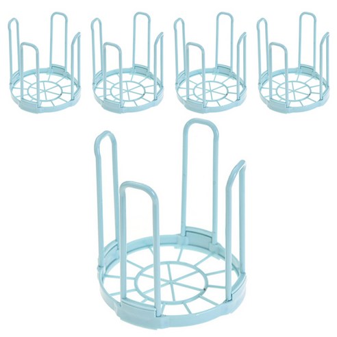 블럭마트 주방 다용도 그릇 정리대, 5개, 블루