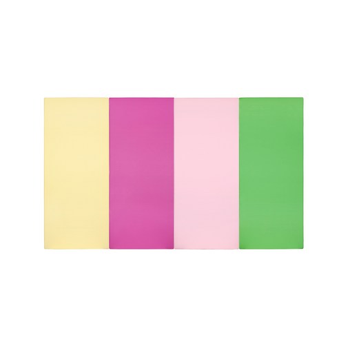 퍼니존 퍼니테라피 아이보리비비드 시리즈4 유아폴더매트, 아이보리 + 핫핑크 + 베이비핑크 + 그린, 중(200 x 120 x 4 cm)