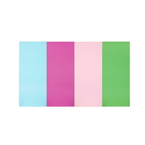 퍼니존 퍼니테라피 스카이블루비비드 시리즈4 유아폴더매트, 스카이블루 + 핫핑크 + 베이비핑크 + 그린, 중(200 x 120 x 4 cm)
