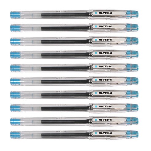 파이롯트 하이테크C 중성펜 0.4mm, 라이트블루(LB), 10개입