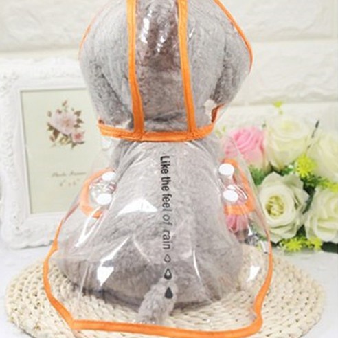 DrMini 반려동물 양이 & 아지 비닐 레인슈트 2p, 랜덤 발송