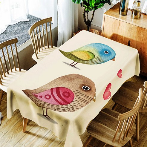스토어33 힐링 애니멀 방수 식탁보, A, 150 x 210 cm
