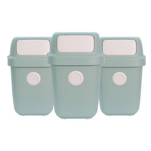 올리빙 도트 가정용 재활용 분리수거함 60L, 민트