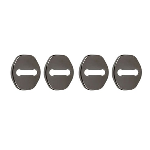 지티글로벌 아트로마 도어 스트라이커 커버 쌍용 뉴 무쏘/무쏘 스포츠 98~06년형 4p, 블랙크롬