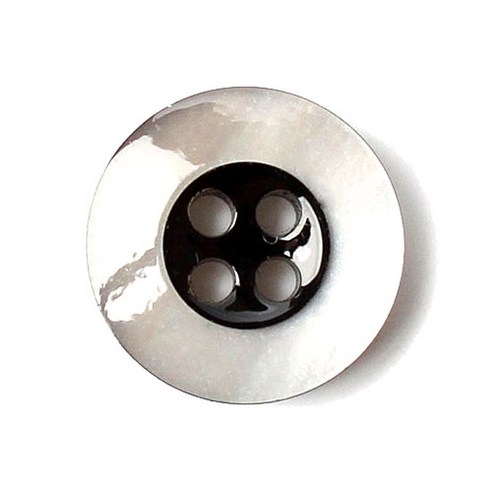 동화상가몰 이중쎄무테 단추 11.5mm, 블랙, 15개입