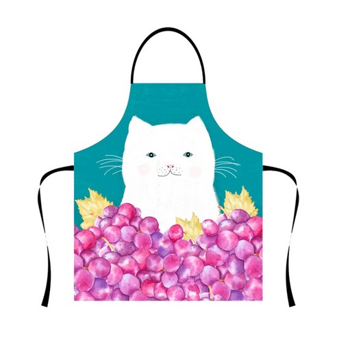 스윗리빙 러블리고양이 일러스트 앞치마, A6, 1개