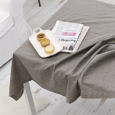 벨라이프 워싱린넨 테이블보, 브라운, 4인(가로 130cm x 세로 160cm)