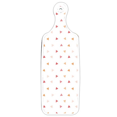 로엠디자인 양면 디자인 서빙도마 보드, 화단 + 행황색삼각패턴, 1개