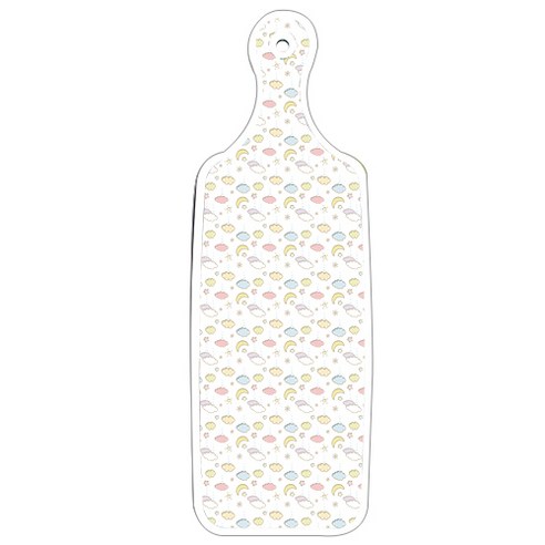 로엠디자인 양면 디자인 서빙도마 보드, 라인플라워 그린 + 파스텔밤하늘, 1개