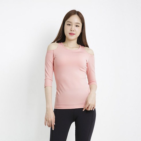 레몬그라스 여성용 요가 7부 티셔츠 LT181-5