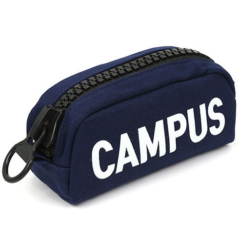 포포팬시 캠퍼스 왕지퍼 필통, 네이비, 1개