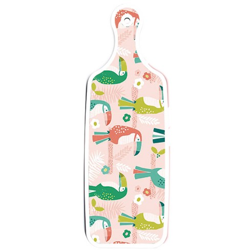 로엠디자인 양면 디자인 서빙도마, 미트레드 + 구관조핑크, 1개