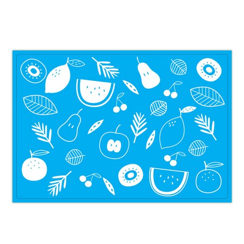 서머스트 실리콘 테이블매트 FRUIT, 라이트블루, 425 x 295 mm