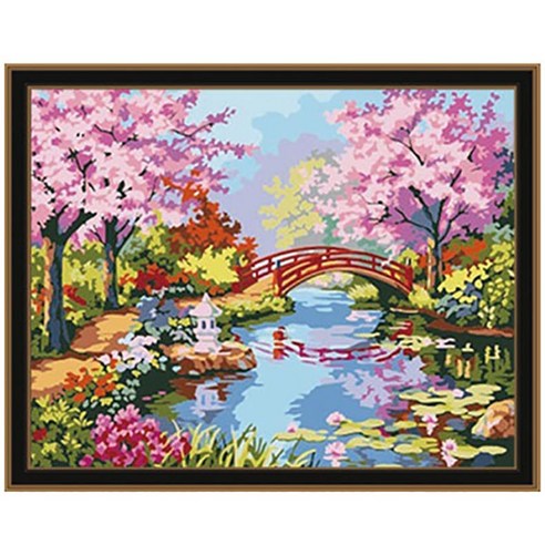 아이러브페인팅 DIY 명화그리기 40 x 50 cm, 봄색의 시냇가, 1개