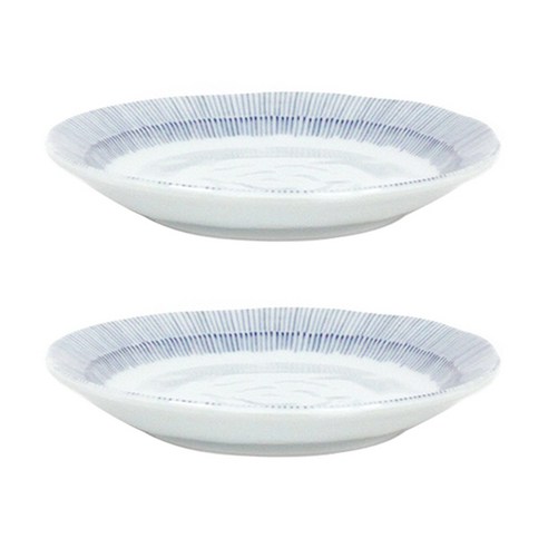 디어리빙 블루라인 접시 14cm, 2개입, 접시 2p