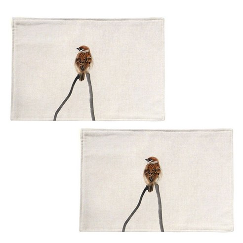 스토어33 새 동양화 키친 린넨 테이블매트 2p, D, 44 x 28 cm