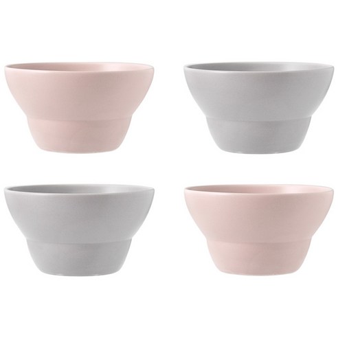 보울보울 국산 볼볼빈티지 공기 핑크 2p + 그레이 2p, 혼합색상, 1세트