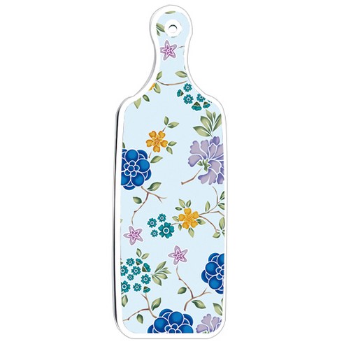 로엠디자인 양면 서빙 도마 보드 물고기패턴, 로맨틱블루floral비색, 1개