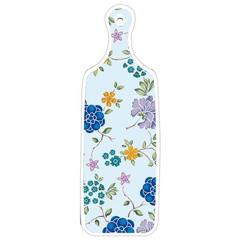 로엠디자인 양면 서빙도마 숲패턴1, 로맨틱블루floral비색, 1개