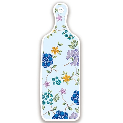 로엠디자인 양면 서빙도마 숲패턴3, 로맨틱블루floral비색, 1개