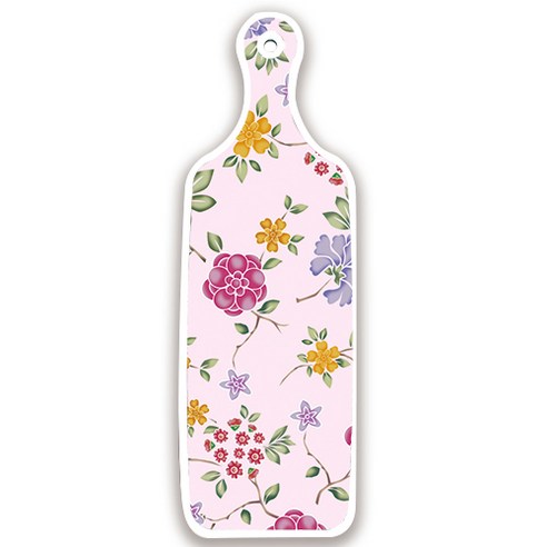 로엠디자인 양면 서빙도마 숲패턴3, 로맨틱레드floral연분홍색, 1개