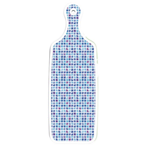로엠디자인 양면 서빙 도마 보드 채소그린, 블루타일, 1개
