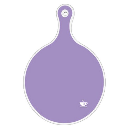 로엠디자인 양면 원형 서빙 도마 보드 보라, 김치주황, 1개