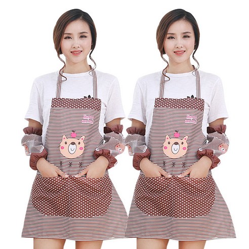 스토어33 애플 곰돌이 주방 앞치마, D, 2개입