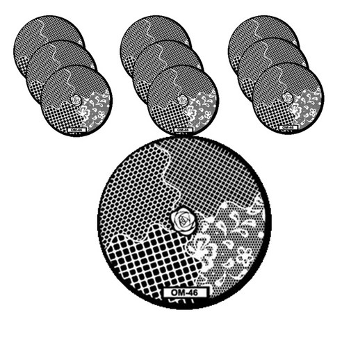 ARYKOTRADERS 네일 프린팅 DIY 필름 원형 템플릿, OM-46, 10개 OM-46 × 10개 섬네일